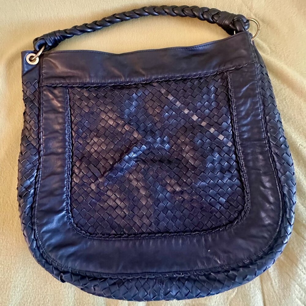 Besso black Leather Hobo Bag